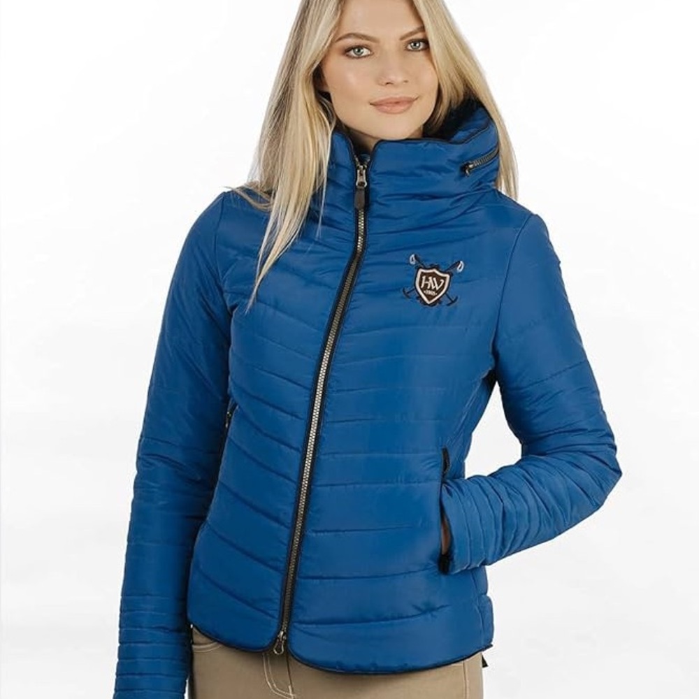 Horseware Polo Ireland Maya Equestrian Puffer Jacket Imperial Blue Sz M